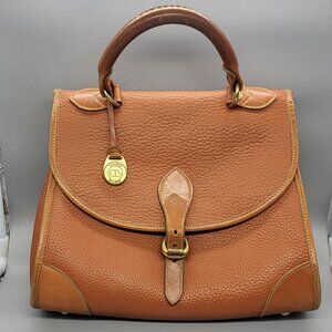 Dooney & Bourke Vintage Leather Medium Carpet Bag in British Tan